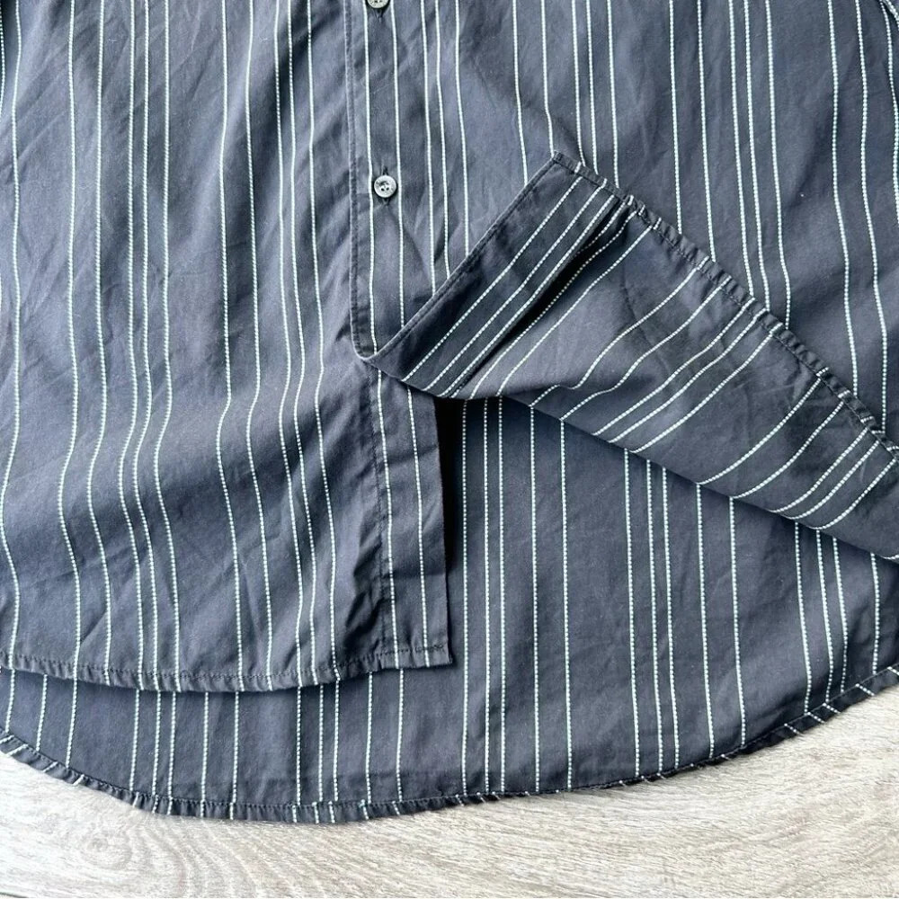 Lacoste Striped Black Button Down Shirt - Picture 8 of 15